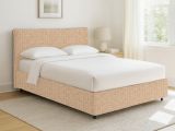 Letto Singolo Beige Sfoderabile Contenitore, Dimensione Materasso 90x190 cm - Quisquina