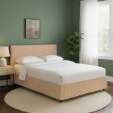 Letto Singolo Beige Sfoderabile Contenitore, Dimensione Materasso 90x200 cm - Carbone