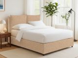 Letto Singolo Beige Sfoderabile Contenitore, Dimensione Materasso 90x200 cm - Oncino