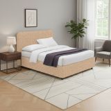 Letto Singolo Beige Sfoderabile Contenitore, Dimensione Materasso 90x200 cm - Serrone