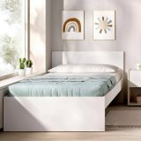Letto singolo bianco 194x95cm adatto per materasso 90x190 cm - Haikui