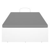 Letto Singolo Bianco Contenitore Dimensione Materasso 90x190 cm - Alamosa