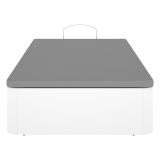 Letto Singolo Bianco Contenitore Dimensione Materasso 90x190 cm, Stuttura con Angoli Arrotondati - Arcata