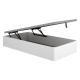 Letto Singolo Bianco Contenitore Dimensione Materasso 90x190 cm, Stuttura con Angoli Arrotondati - Arcata