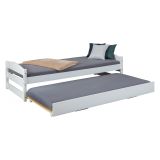 Letto Singolo Bianco Contenitore Singolo, - Anaunia