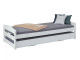 Letto Singolo Bianco Contenitore Singolo, - Anaunia