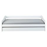 Letto Singolo Bianco Contenitore Singolo, - Granze