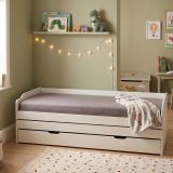 Letto Singolo Bianco Contenitore Singolo, - Sibari