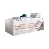 Letto singolo bianco e rovere 95x194cm - Aftro