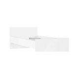 Letto singolo bianco lucido 96x196cm adatto per materasso 190x90 cm - Assar