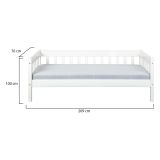Letto Singolo Bianco Singolo, - Nobili