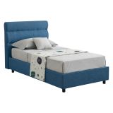 Letto Singolo blu Materasso Incluso Sfoderabile, Contenitore Made in Italy - Adalpina