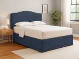 Letto Singolo blu Sfoderabile Contenitore, Dimensione Materasso 90x190 cm - Orvieto