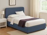 Letto Singolo blu Sfoderabile Contenitore, Dimensione Materasso 90x190 cm - Supino