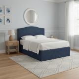 Letto Singolo blu Sfoderabile Contenitore, Dimensione Materasso 90x200 cm - Copparo