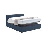 Letto Singolo blu Sfoderabile Contenitore, Dimensione Materasso 90x200 cm - Nocara