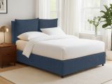 Letto Singolo blu Sfoderabile Contenitore, Dimensione Materasso 90x200 cm - Oncino