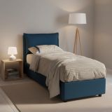 Letto singolo con contenitore blu 105x215cm rete - Abroghat