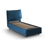 Letto singolo con contenitore blu 105x215cm rete - Abroghat