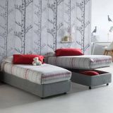 Letto singolo con contenitore grigio 95x205 - Agenta