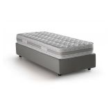 Letto singolo con contenitore grigio 95x205 - Agenta