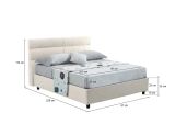 Letto singolo contenitore beige 97x228cm materasso incluso - Adalpina
