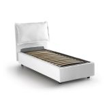 Letto singolo contenitore bianco 105x205cm sfoderabile - Aigor