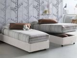 Letto singolo contenitore bianco 105x215cm materasso incluso - Aribal