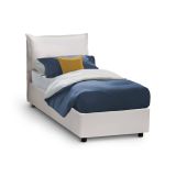Letto singolo contenitore bianco 180x210cm rete inclusa - Adet