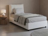 Letto singolo contenitore bianco 95x205cm comodo - Arcisate