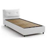 Letto singolo contenitore bianco 95x205cm elegante - Anzi