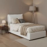 Letto singolo contenitore bianco 95x205cm sfoderabile - Aphrodite