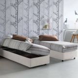 Letto singolo contenitore bianco 95x205cm stabile - Ermanna