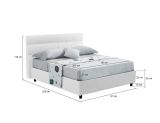 Letto singolo contenitore bianco 97x228cm materasso incluso - Adalpina