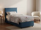 Letto singolo contenitore blu 105x205cm rete inclusa - Ajan