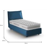 Letto singolo contenitore blu 105x205cm sfoderabile - Animal