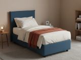Letto singolo contenitore blu 105x215cm sfoderabile - Alder