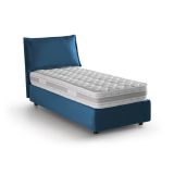 Letto singolo contenitore blu 95x205cm in legno - Armaduk