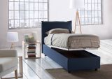 Letto singolo contenitore blu 95x205cm in legno - Armaduk