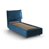 Letto singolo contenitore blu 95x205cm Made in Italy - Alto