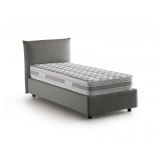 Letto singolo contenitore grigio 110x215cm materasso incluso - Astianatte