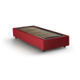 Letto singolo contenitore rosso 95x205cm rete inclusa - Adoxa