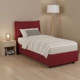 Letto singolo contenitore rosso 95x215cm in legno - Azzurrino
