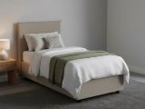 Letto singolo contenitore tortora 95x205cm elegante - Grecale