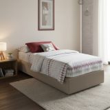 Letto singolo contenitore tortora 95x205cm Made in Italy - Alarita