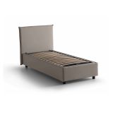 Letto singolo contenitore tortora 95x205cm sfoderabile - Argentino