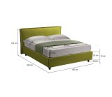 Letto singolo contenitore verde 100x220cm materasso incluso - Atrelmo