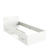 Letto singolo economico bianco opaco 94x204cm adatto per materasso 200x90 cm - Zone