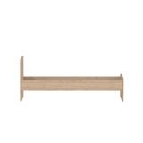 Letto singolo Fanny, Sommier per camera da letto, Giroletto per stanza, Struttura porta materasso, 197x96 h80 cm, Rovere