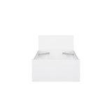 Letto singolo Fanny, Sommier per camera da letto, Giroletto per stanza, Struttura porta materasso, 96x197 h80 cm, Bianco